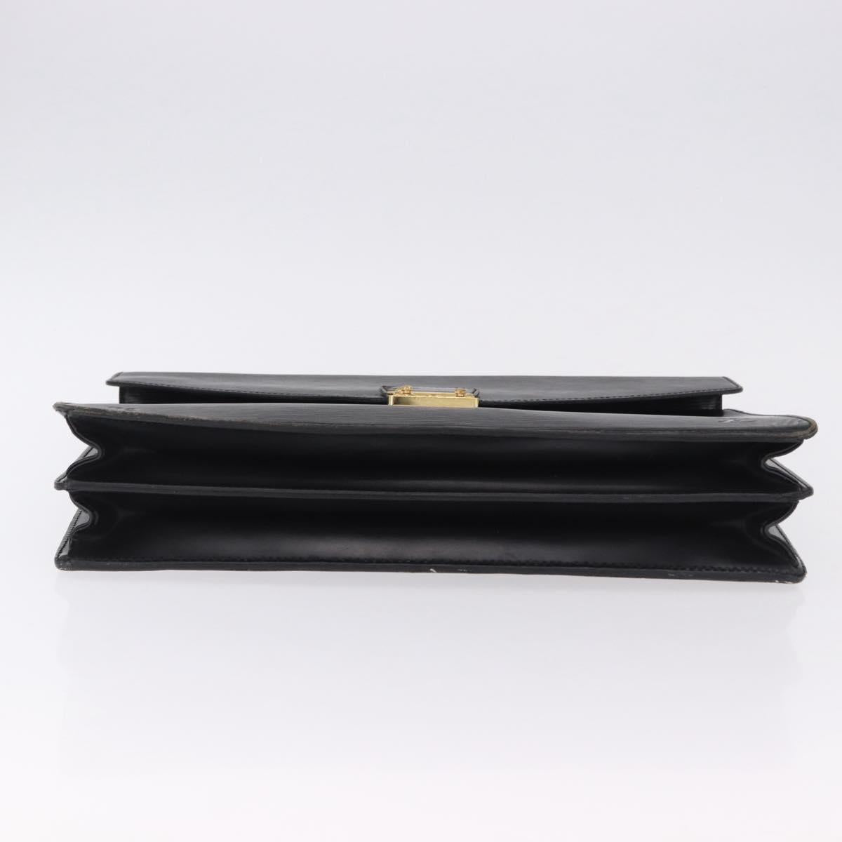 LOUIS VUITTON Epi ServietteConseiller Business Bag Black M54422 LV Auth 193430