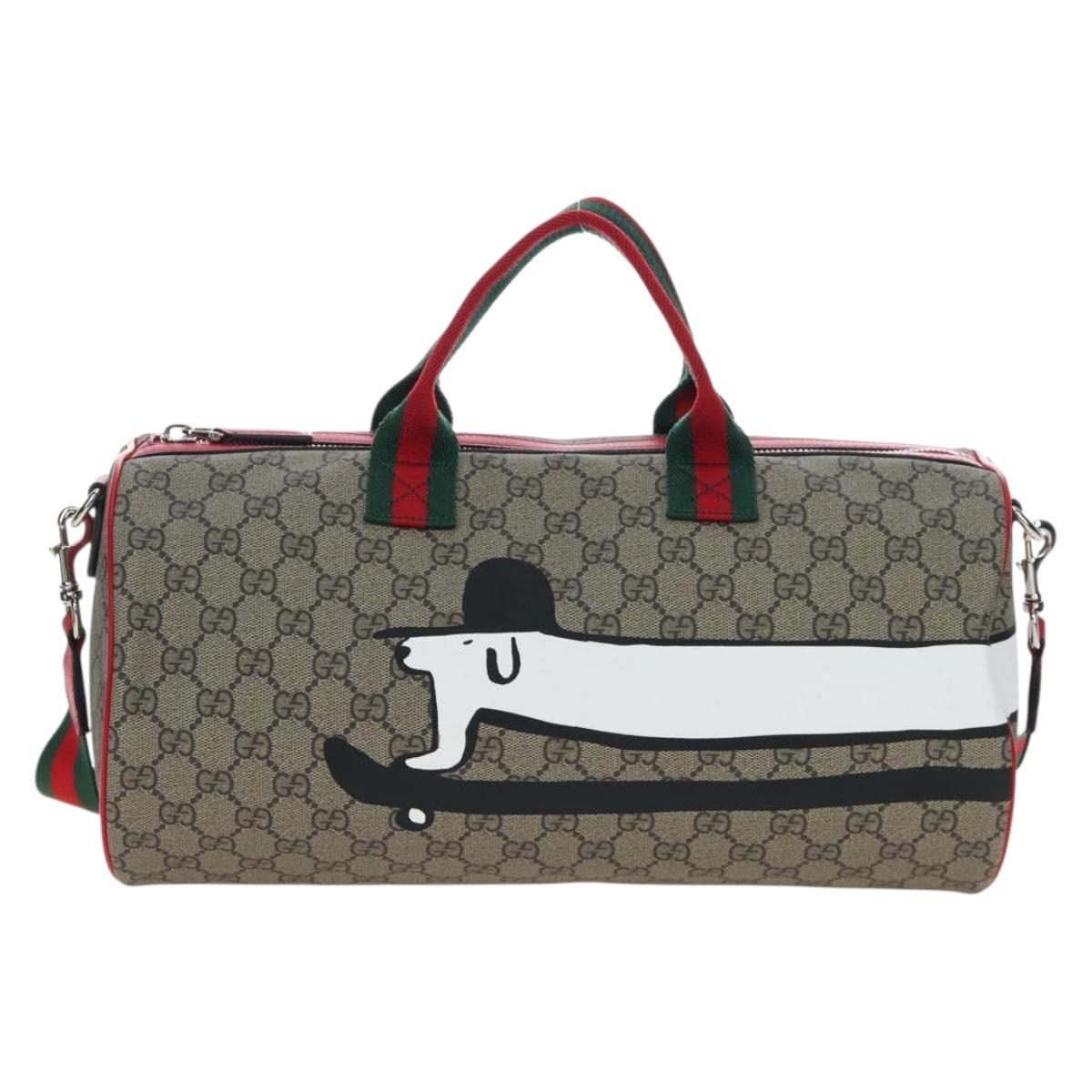 GUCCI Ewan Roberts GG Supreme Children's Dog Bag PVC 2way 793849 Auth 193431SAM