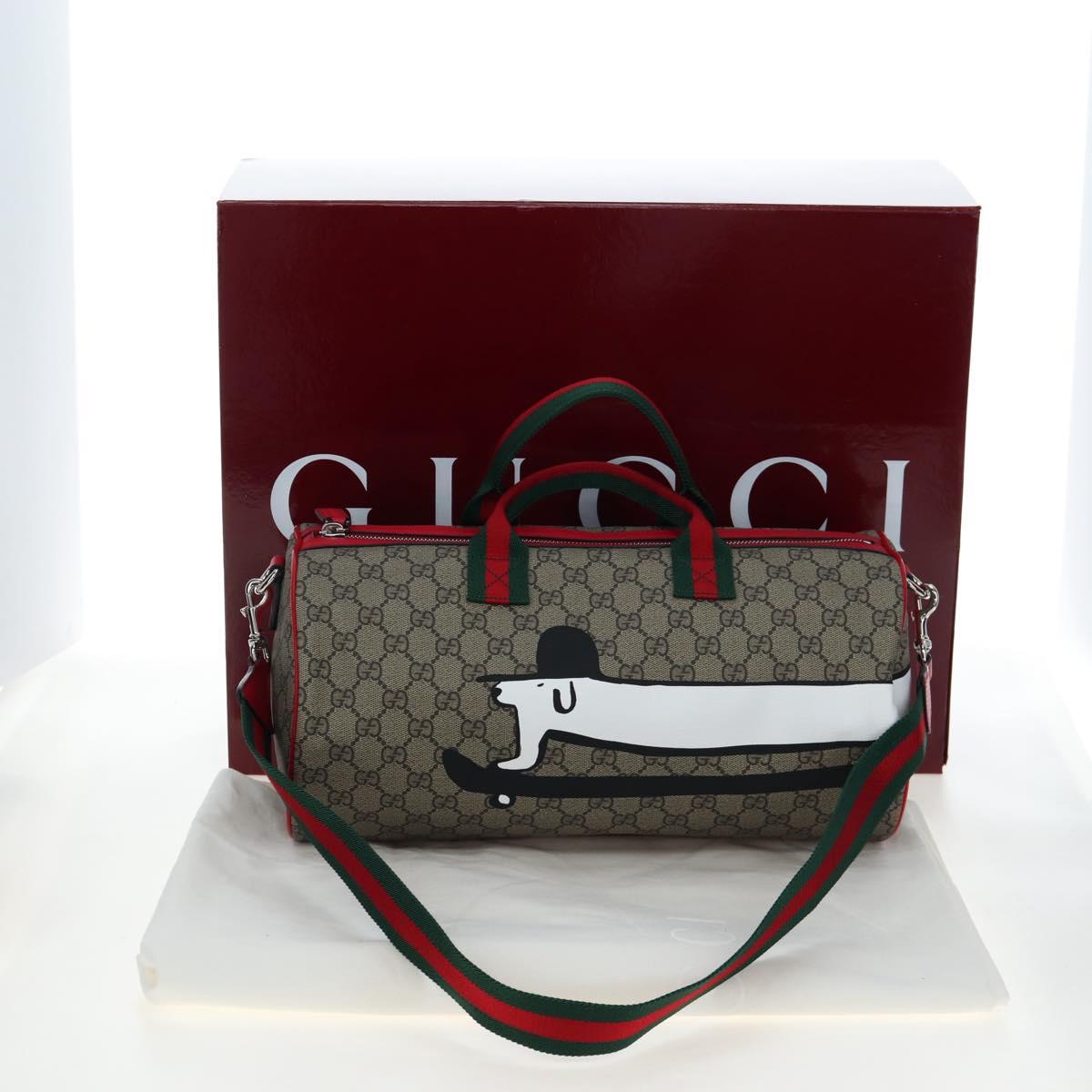 GUCCI Ewan Roberts GG Supreme Children's Dog Bag PVC 2way 793849 Auth 193431SAM