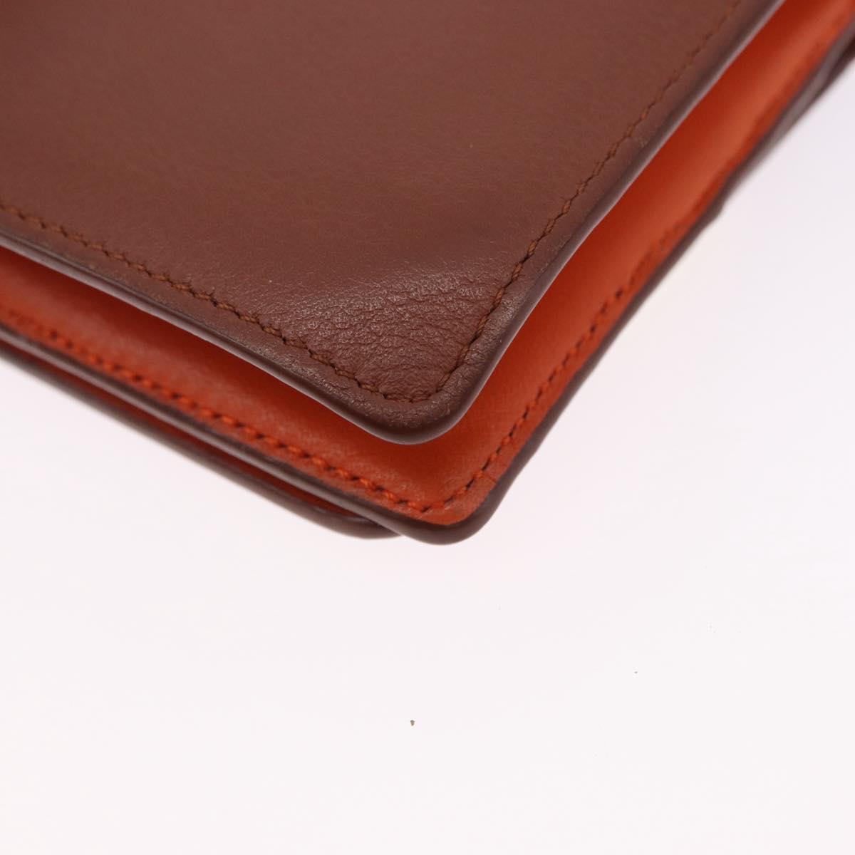 LOEWE × Studio Ghibli Anagram Calcifer Wallet Leather Brown Gold Auth 193437SAM