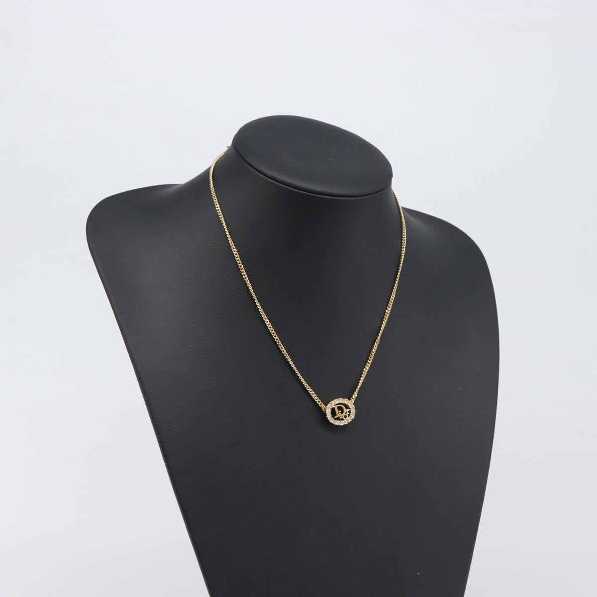 Christian Dior Necklace metal Gold Tone Auth 193448M