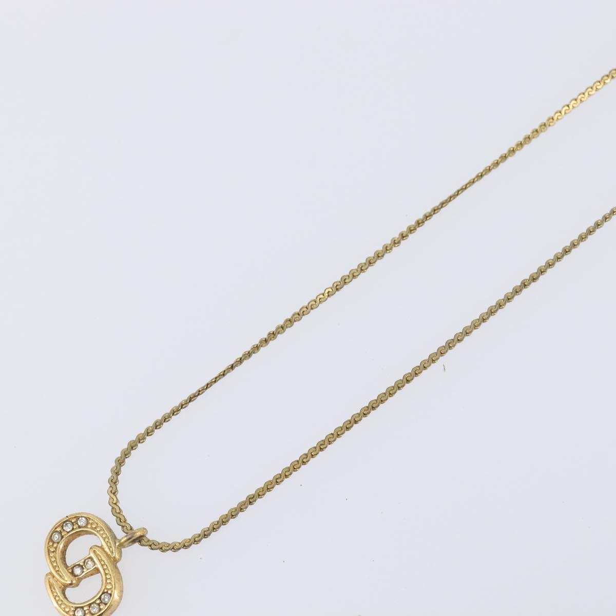 Christian Dior Necklace metal Gold Tone Auth 193456