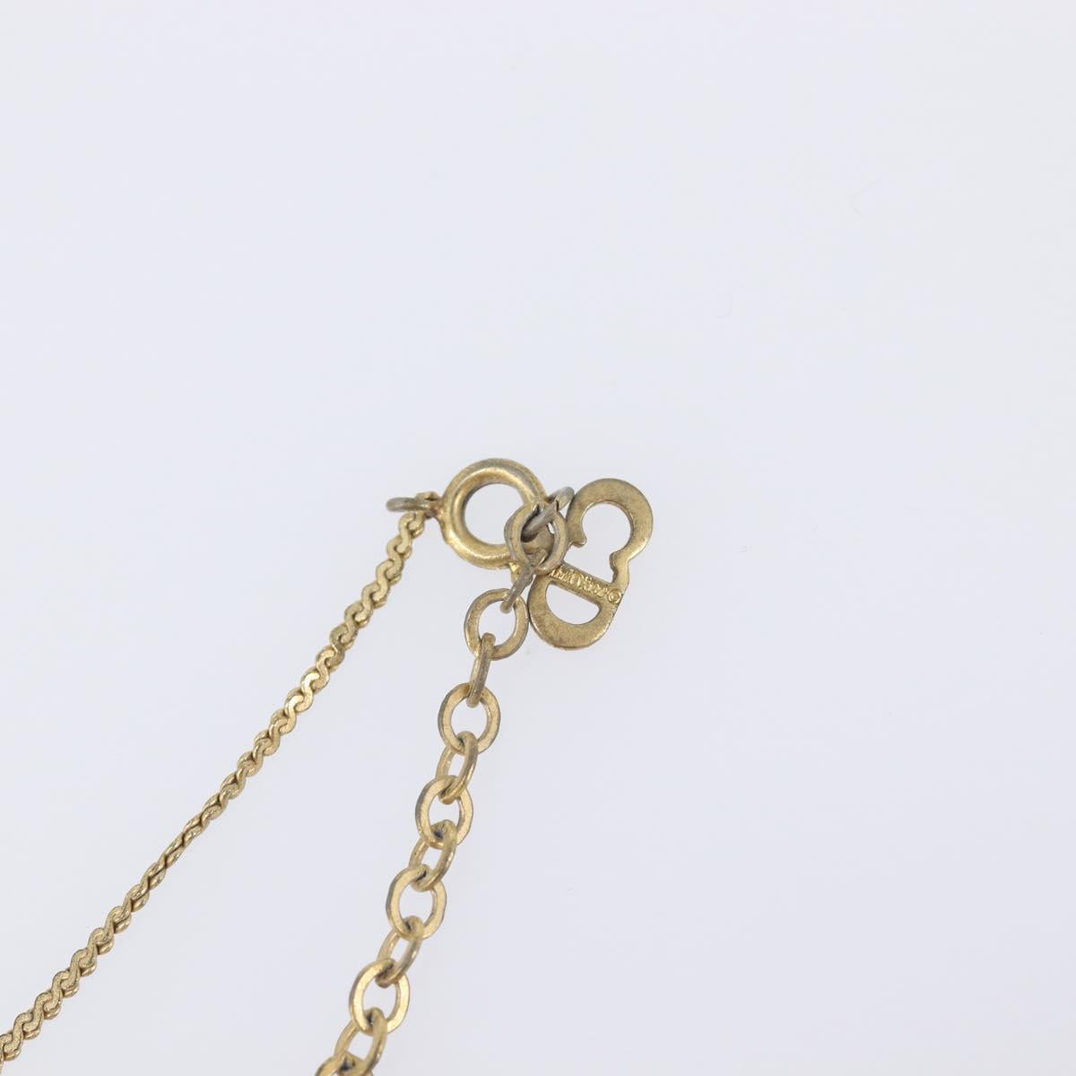 Christian Dior Necklace metal Gold Tone Auth 193456