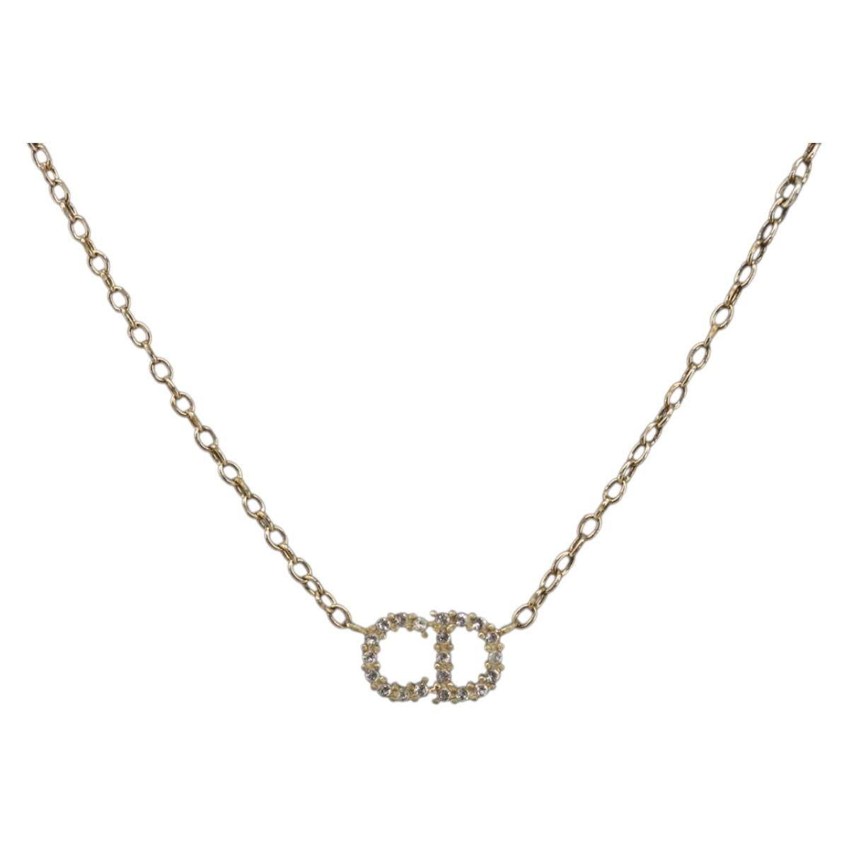 Christian Dior Necklace metal Gold Tone Auth 193471