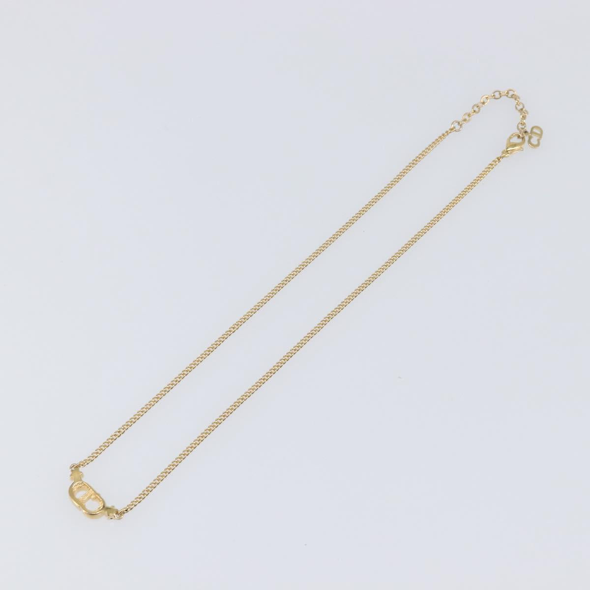 Christian Dior Necklace metal Gold Tone Auth 193477