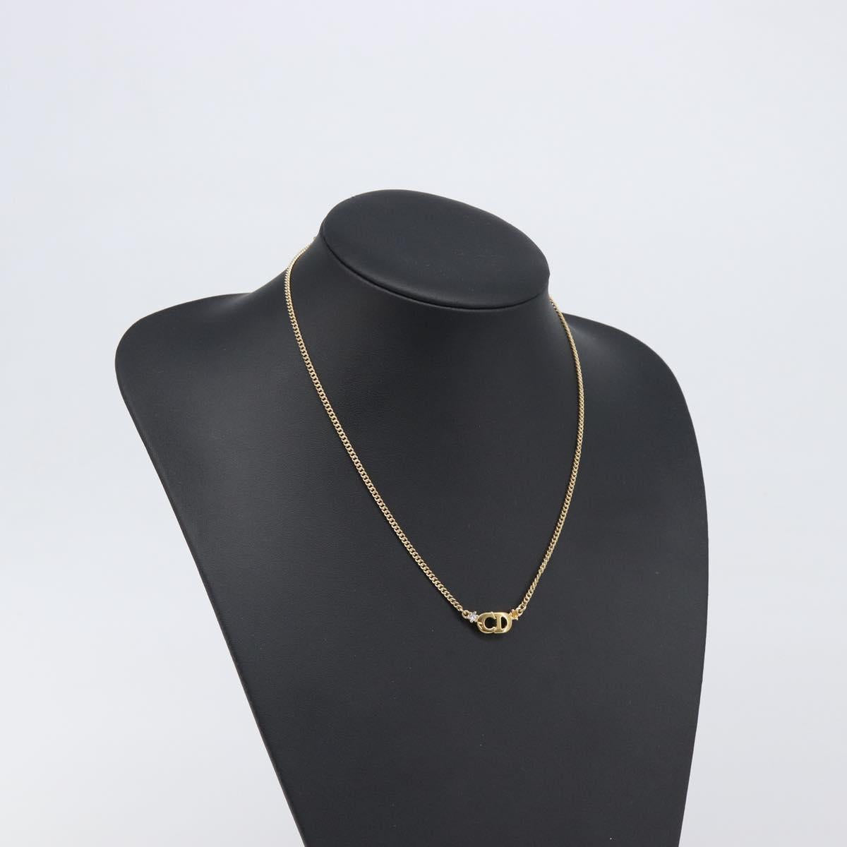 Christian Dior Necklace metal Gold Tone Auth 193477