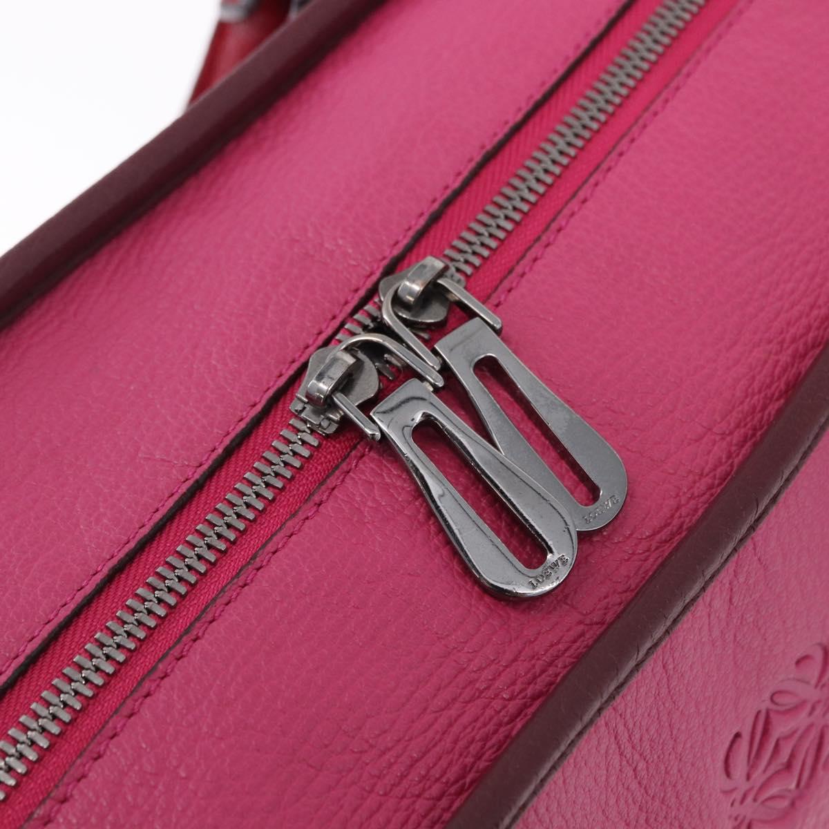 LOEWE Amazona 35 Hand Bag Leather Pink Silver Auth 193499V