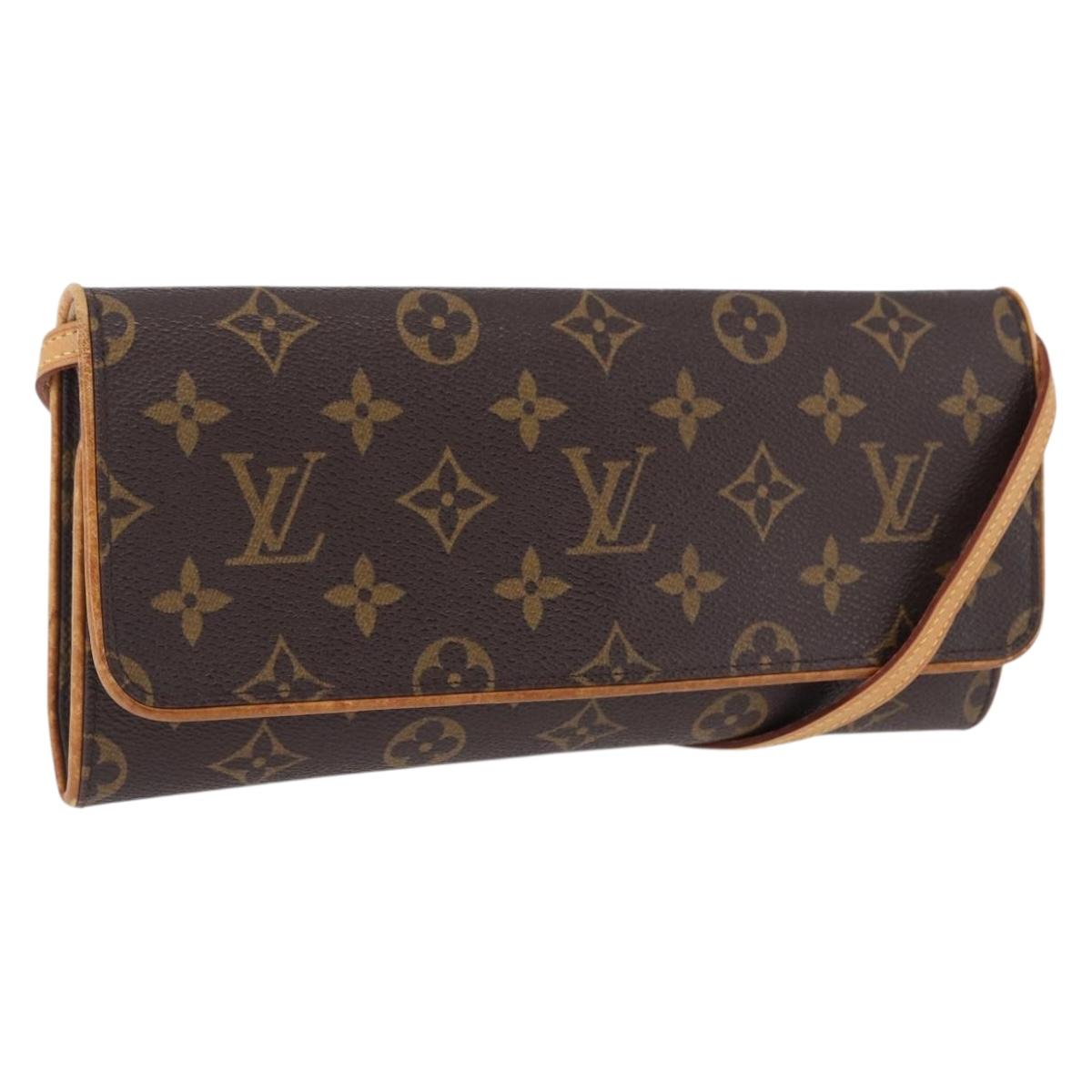LOUIS VUITTON Monogram Pochette Twin GM Shoulder Bag M51852 LV Auth 193501