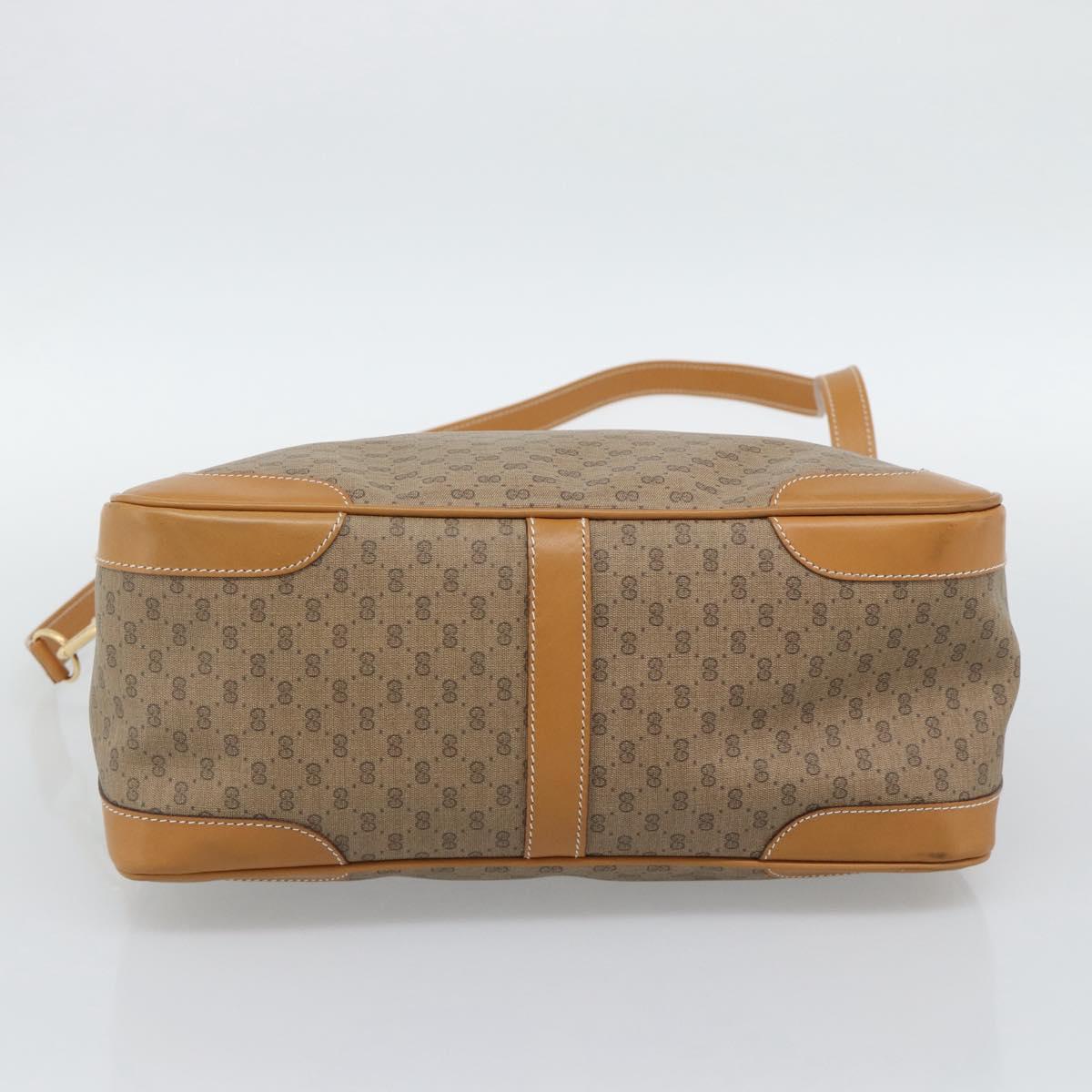 GUCCI Micro GG Supreme Hand Bag PVC 2way Beige Gold 002 122 0033 Auth 193503
