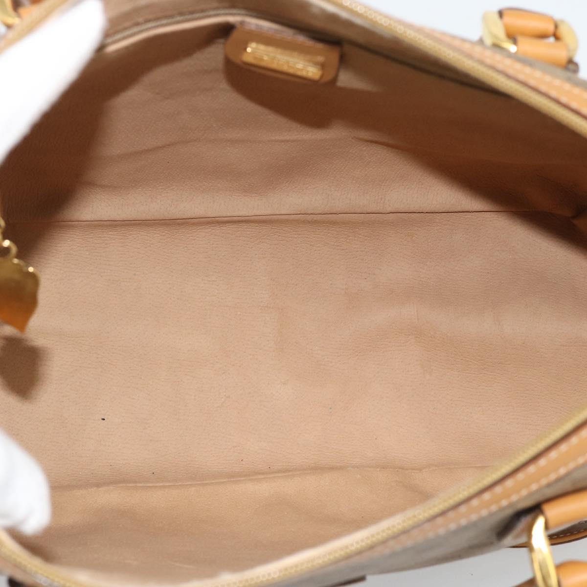 GUCCI Micro GG Supreme Hand Bag PVC 2way Beige Gold 002 122 0033 Auth 193503