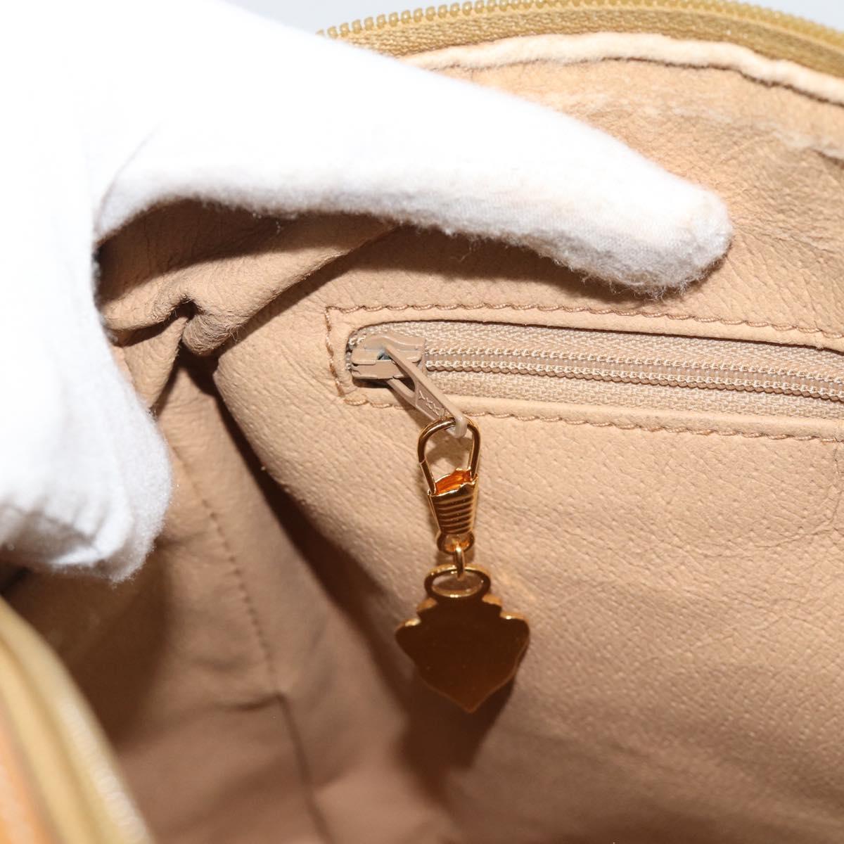 GUCCI Micro GG Supreme Hand Bag PVC 2way Beige Gold 002 122 0033 Auth 193503