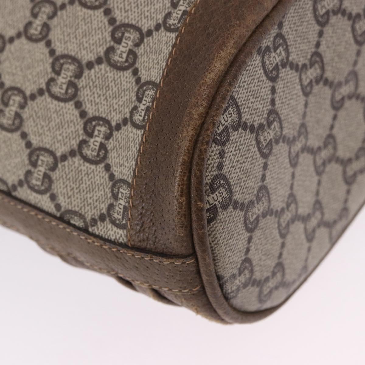 GUCCI GG Supreme Shoulder Bag PVC Beige Gold Auth 193506