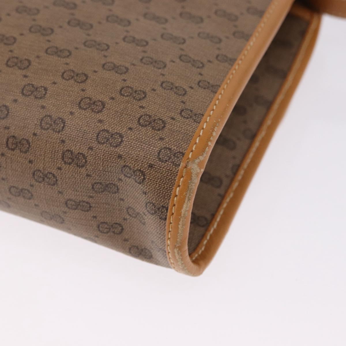 GUCCI Micro GG Supreme Shoulder Bag PVC Beige Gold 004 58 0264 Auth 193507