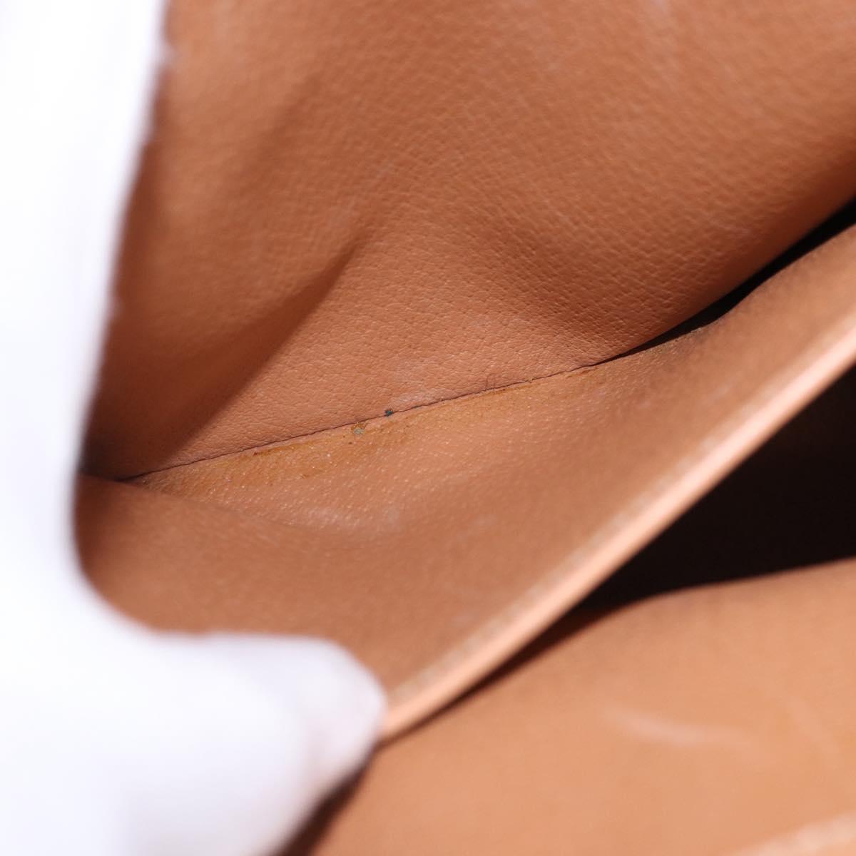 CELINE Macadam Canvas Hand Bag PVC Leather Brown Gold Auth 193508A