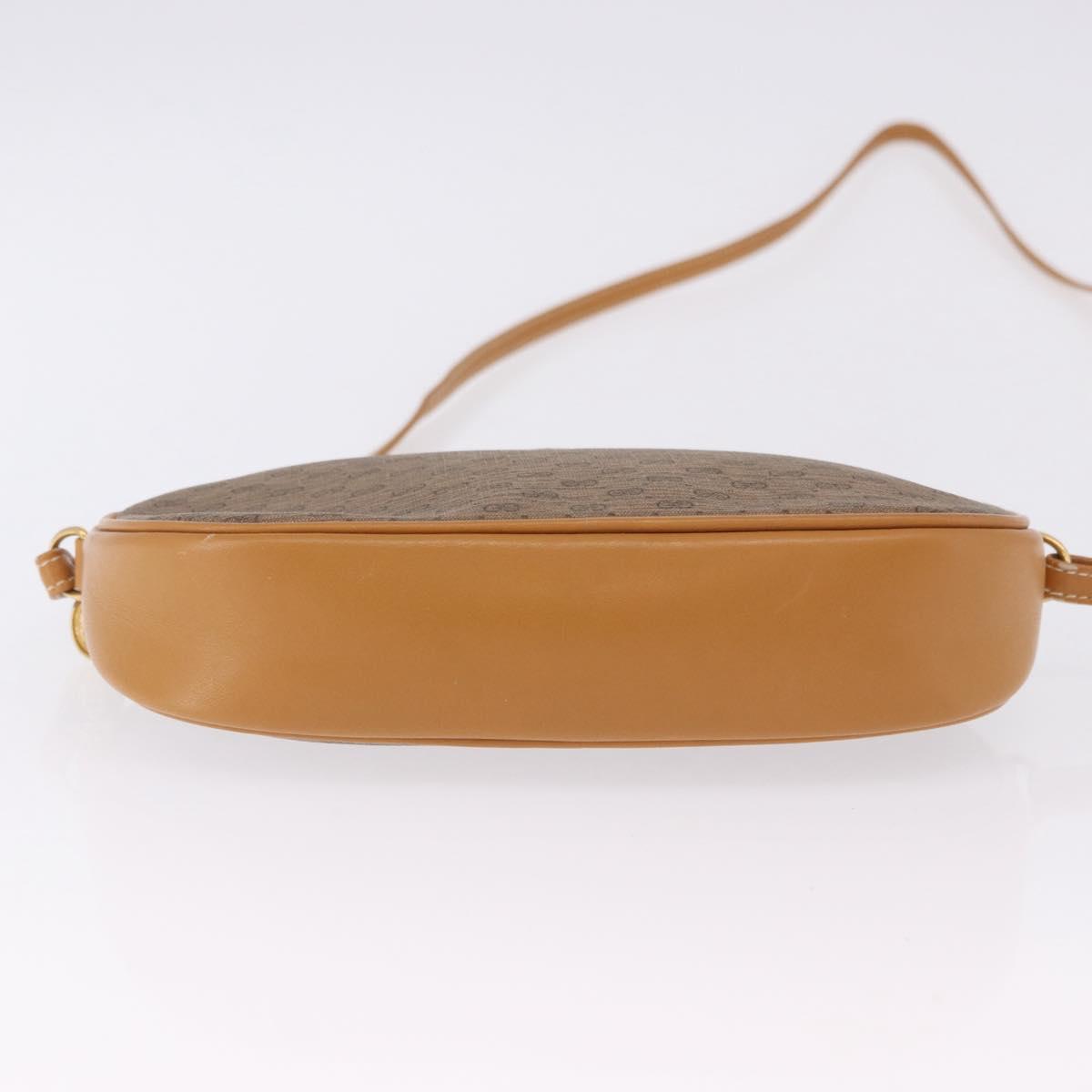 GUCCI Micro GG Supreme Shoulder Bag PVC Beige Gold 007 86 0094 Auth 193509