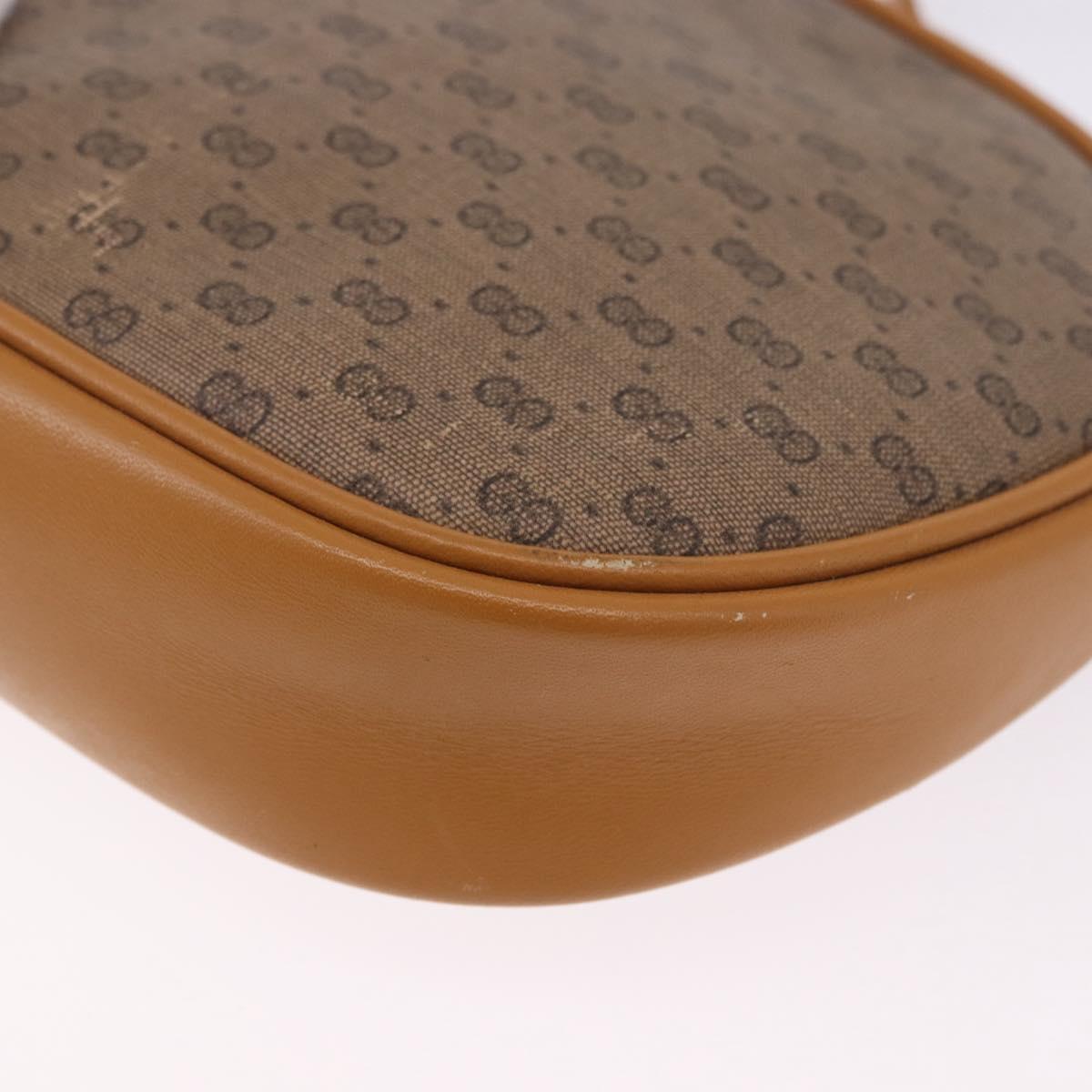 GUCCI Micro GG Supreme Shoulder Bag PVC Beige Gold 007 86 0094 Auth 193509