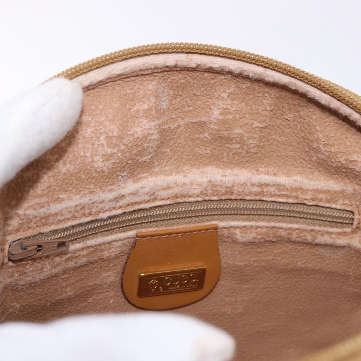 GUCCI Micro GG Supreme Shoulder Bag PVC Beige Gold 007 86 0094 Auth 193509
