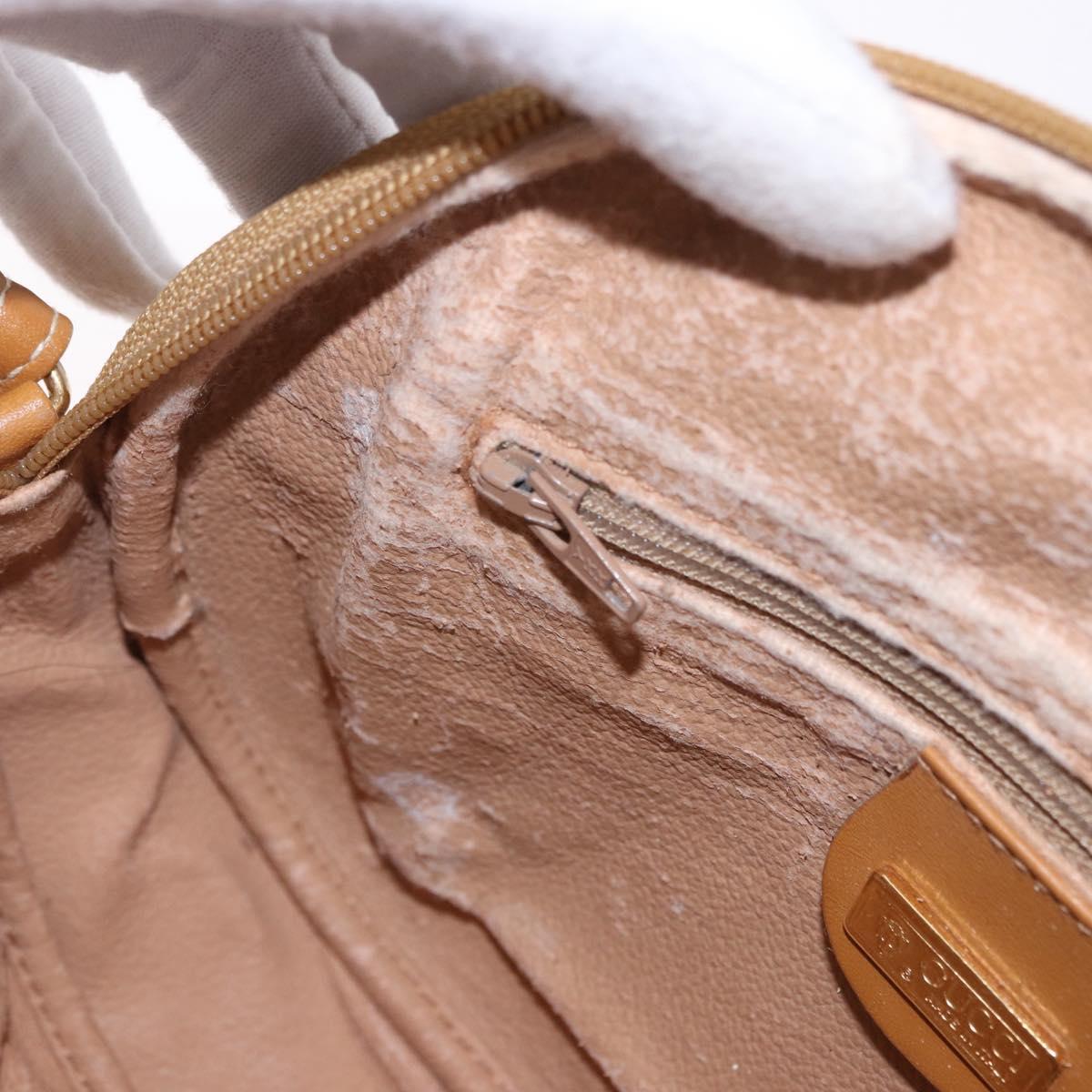 GUCCI Micro GG Supreme Shoulder Bag PVC Beige Gold 007 86 0094 Auth 193509