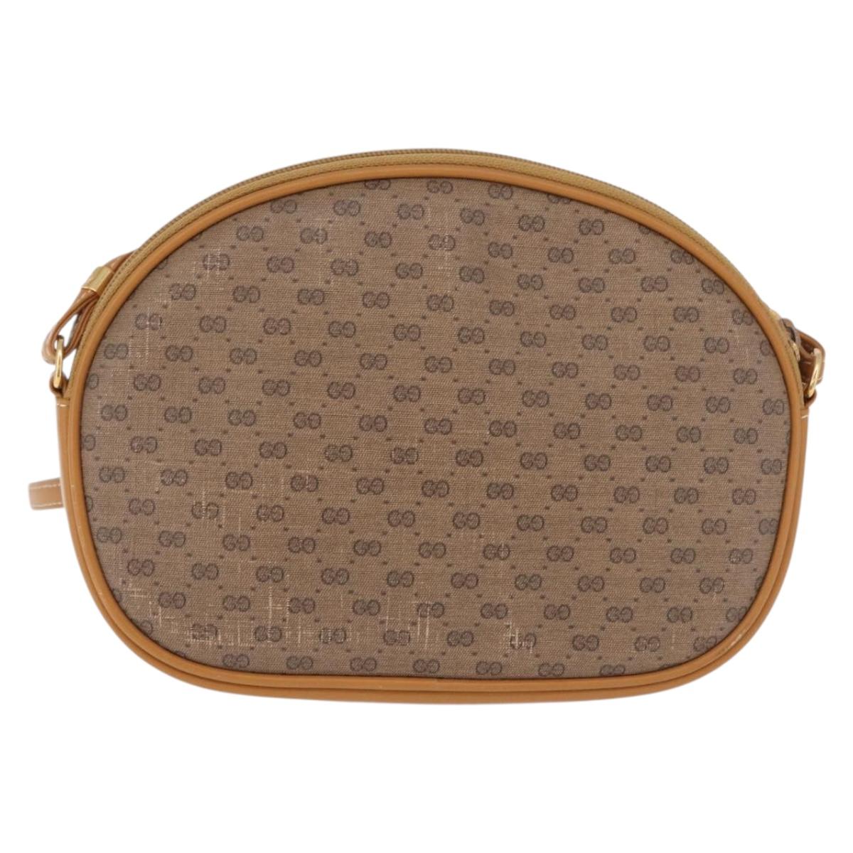 GUCCI Micro GG Supreme Shoulder Bag PVC Beige Gold 007 86 0094 Auth 193509