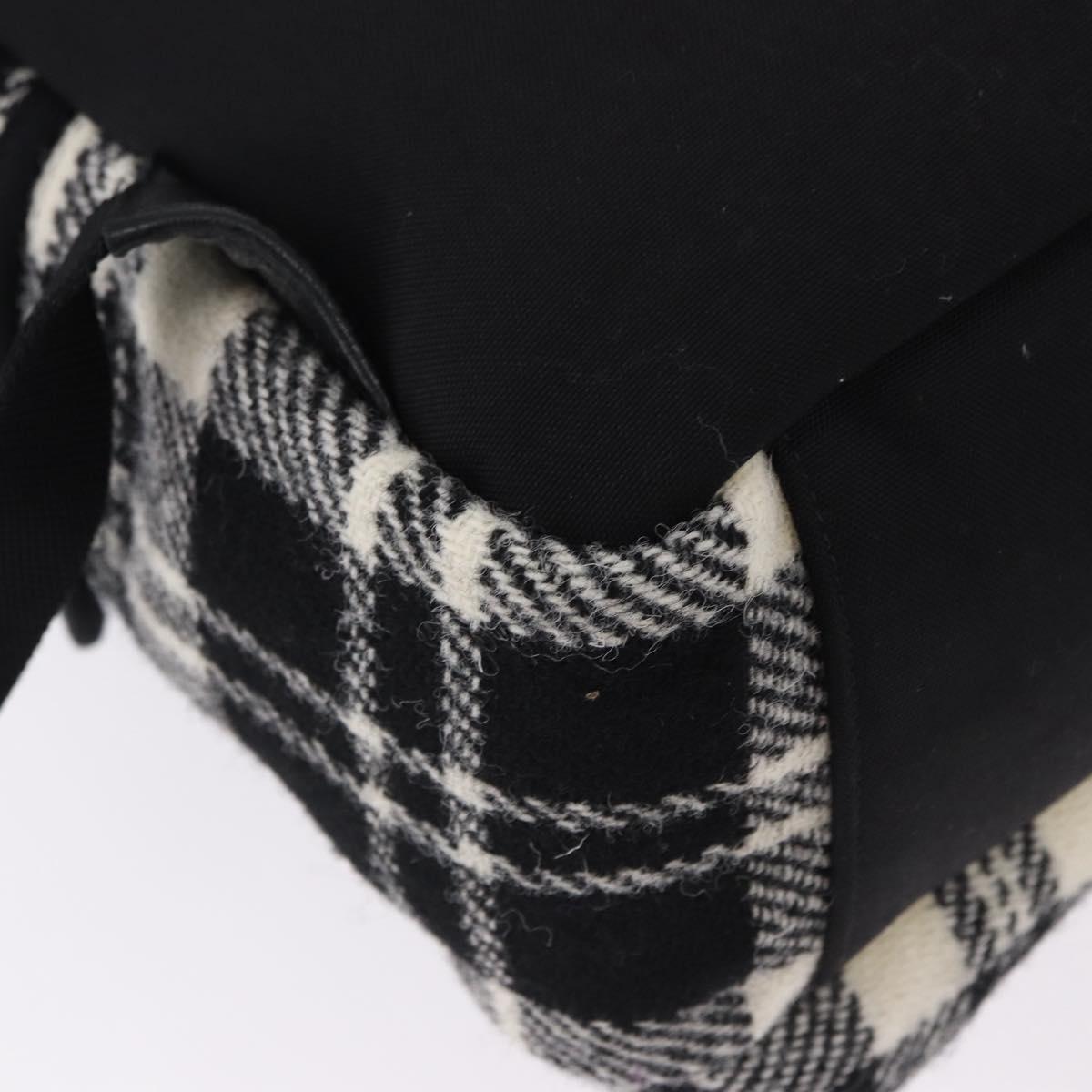 SAINT LAURENT Backpack Wool Black Silver Auth 193512V