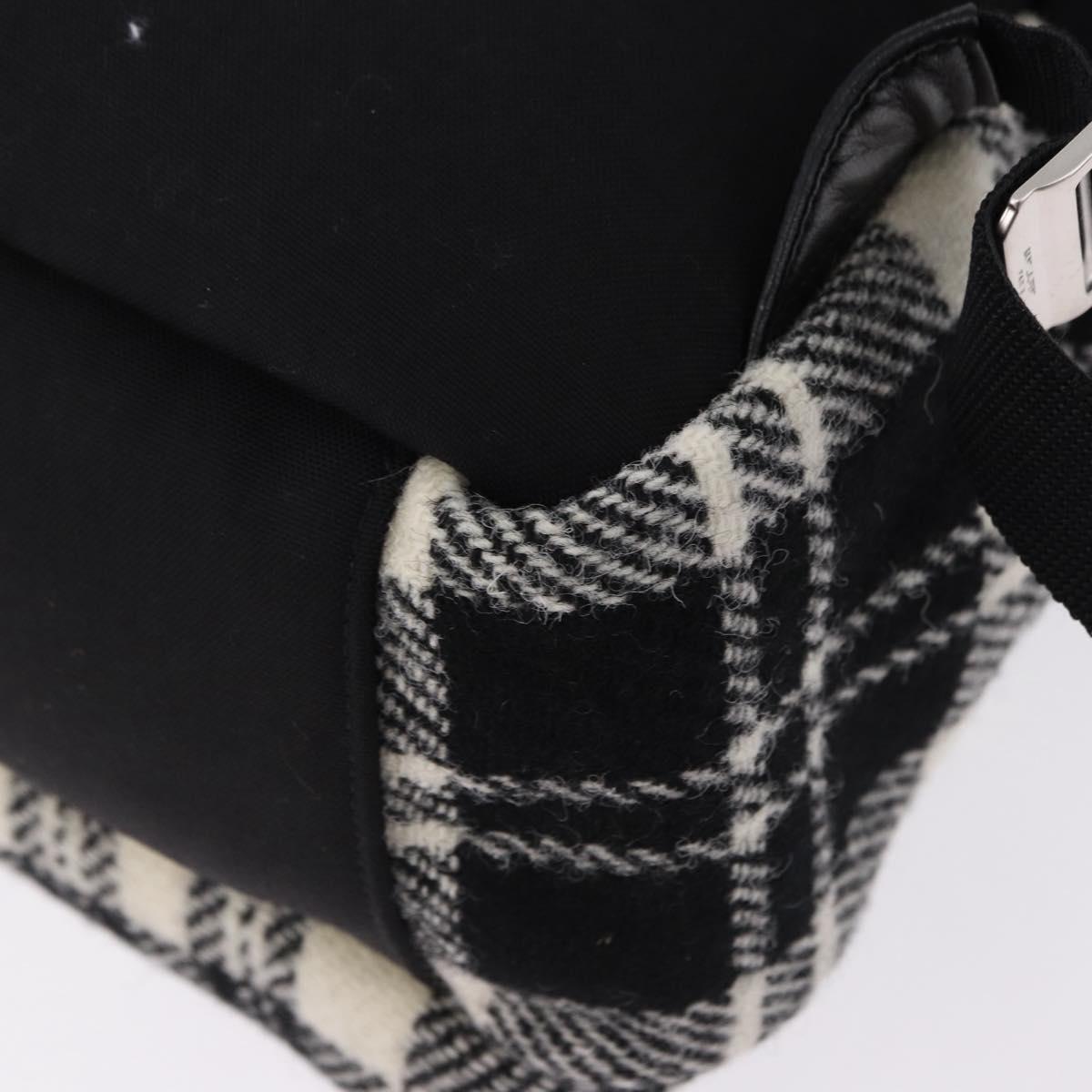 SAINT LAURENT Backpack Wool Black Silver Auth 193512V