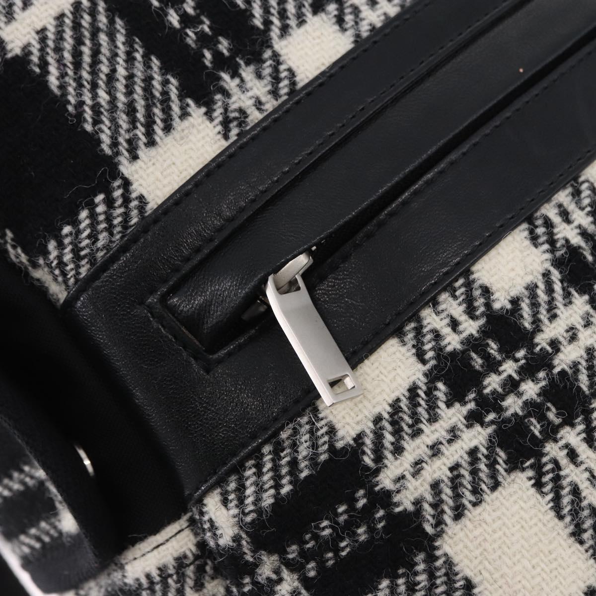 SAINT LAURENT Backpack Wool Black Silver Auth 193512V