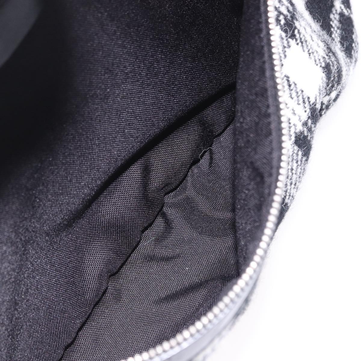 SAINT LAURENT Backpack Wool Black Silver Auth 193512V