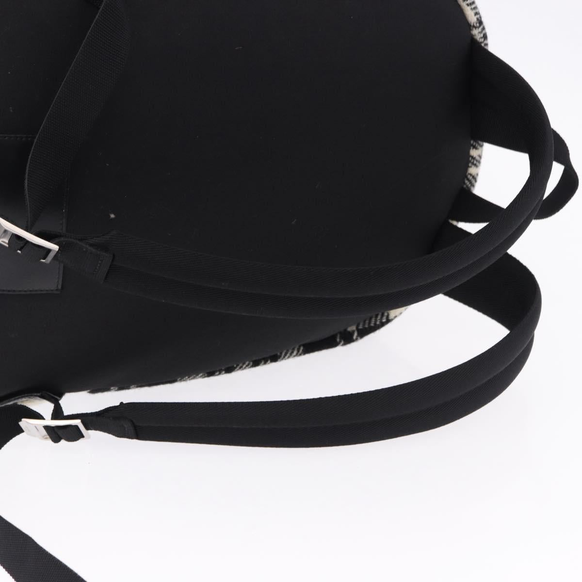 SAINT LAURENT Backpack Wool Black Silver Auth 193512V