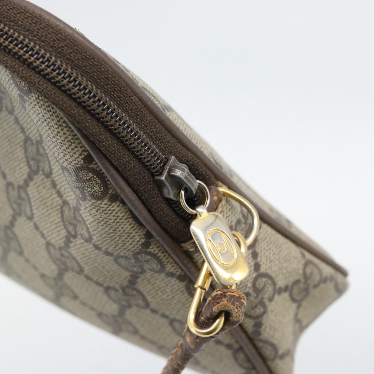 GUCCI GG Supreme Shoulder Bag PVC Beige Gold 97 02 068 Auth 193514
