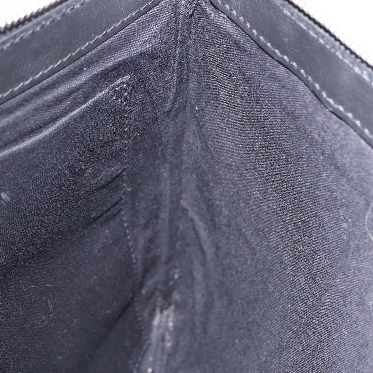 BALENCIAGA Clutch Bag Leather Black Silver 373834 Auth 193517A