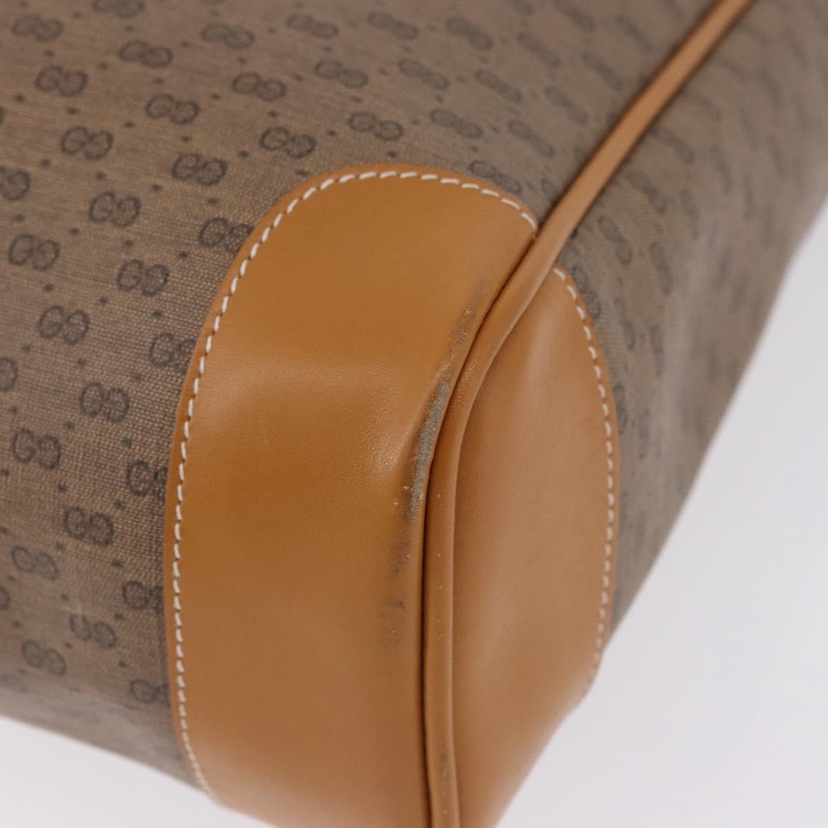 GUCCI Micro GG Supreme Tote Bag PVC Beige Gold Auth 193519