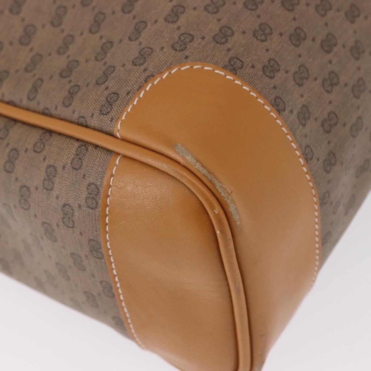 GUCCI Micro GG Supreme Tote Bag PVC Beige Gold Auth 193519