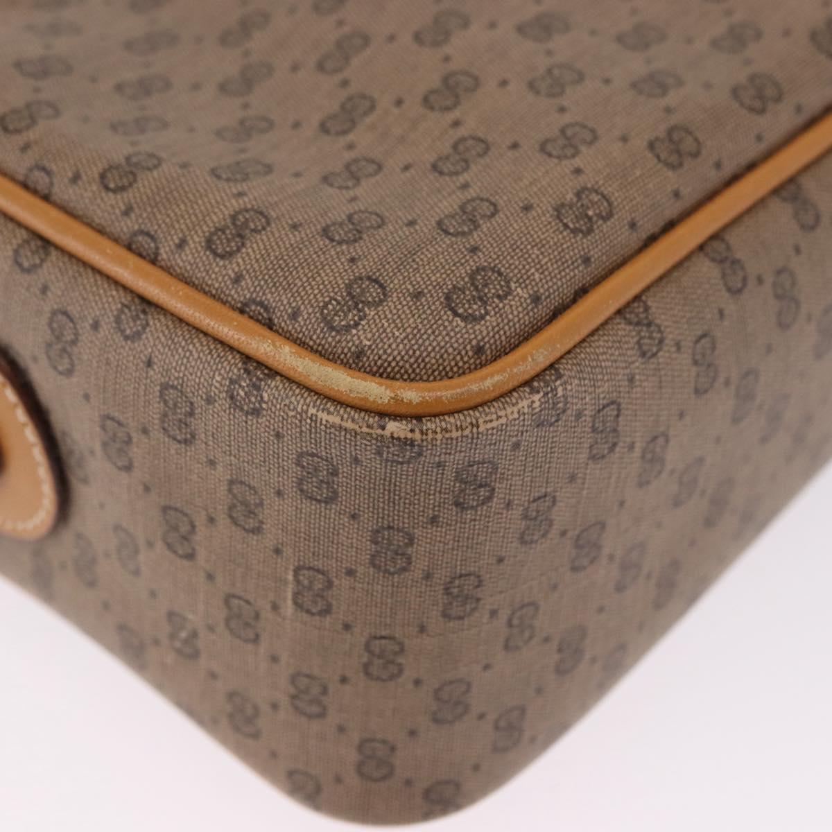 GUCCI Micro GG Supreme Shoulder Bag PVC Beige Gold 001 56 0942 Auth 193523