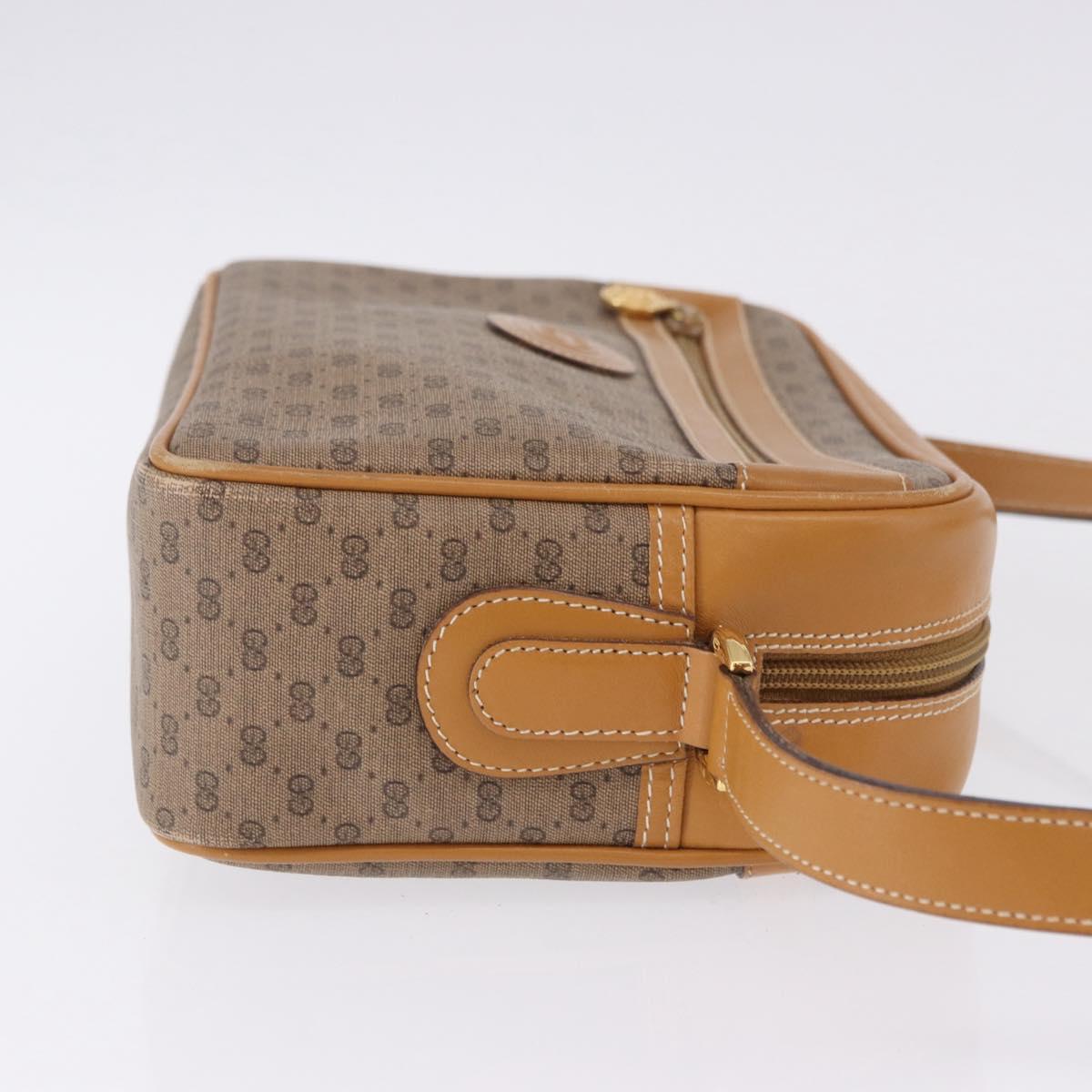 GUCCI Micro GG Supreme Shoulder Bag PVC Beige Gold 001 56 0942 Auth 193523