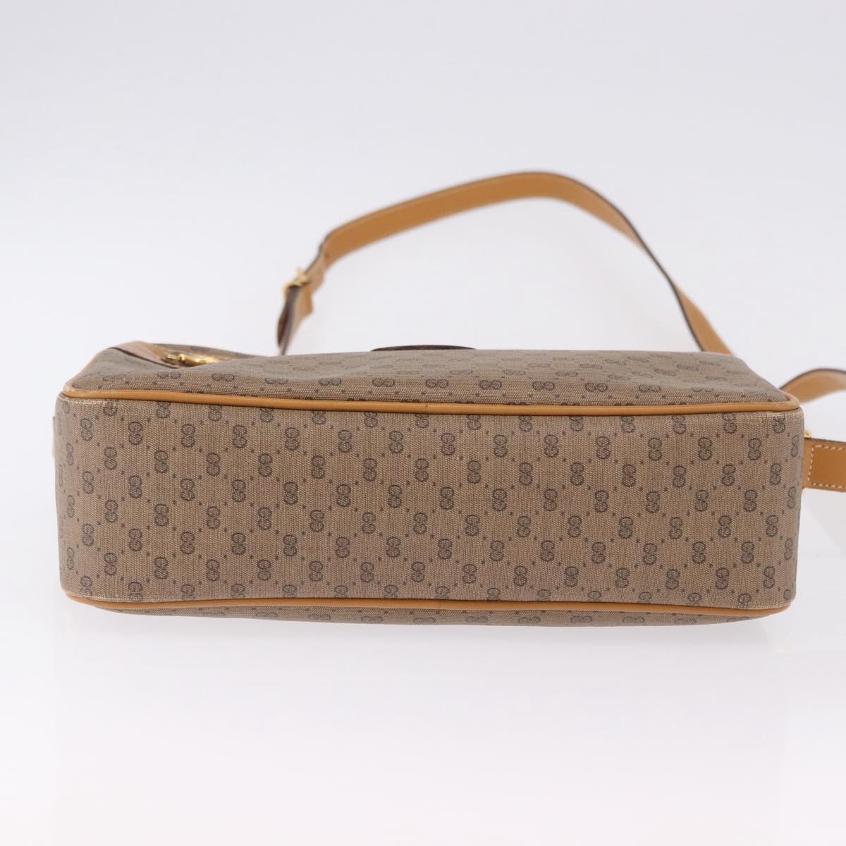 GUCCI Micro GG Supreme Shoulder Bag PVC Beige Gold 001 56 0942 Auth 193523
