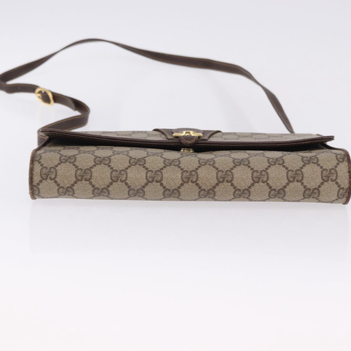 GUCCI GG Supreme Shoulder Bag PVC Beige Gold 904 02 050 Auth 193524