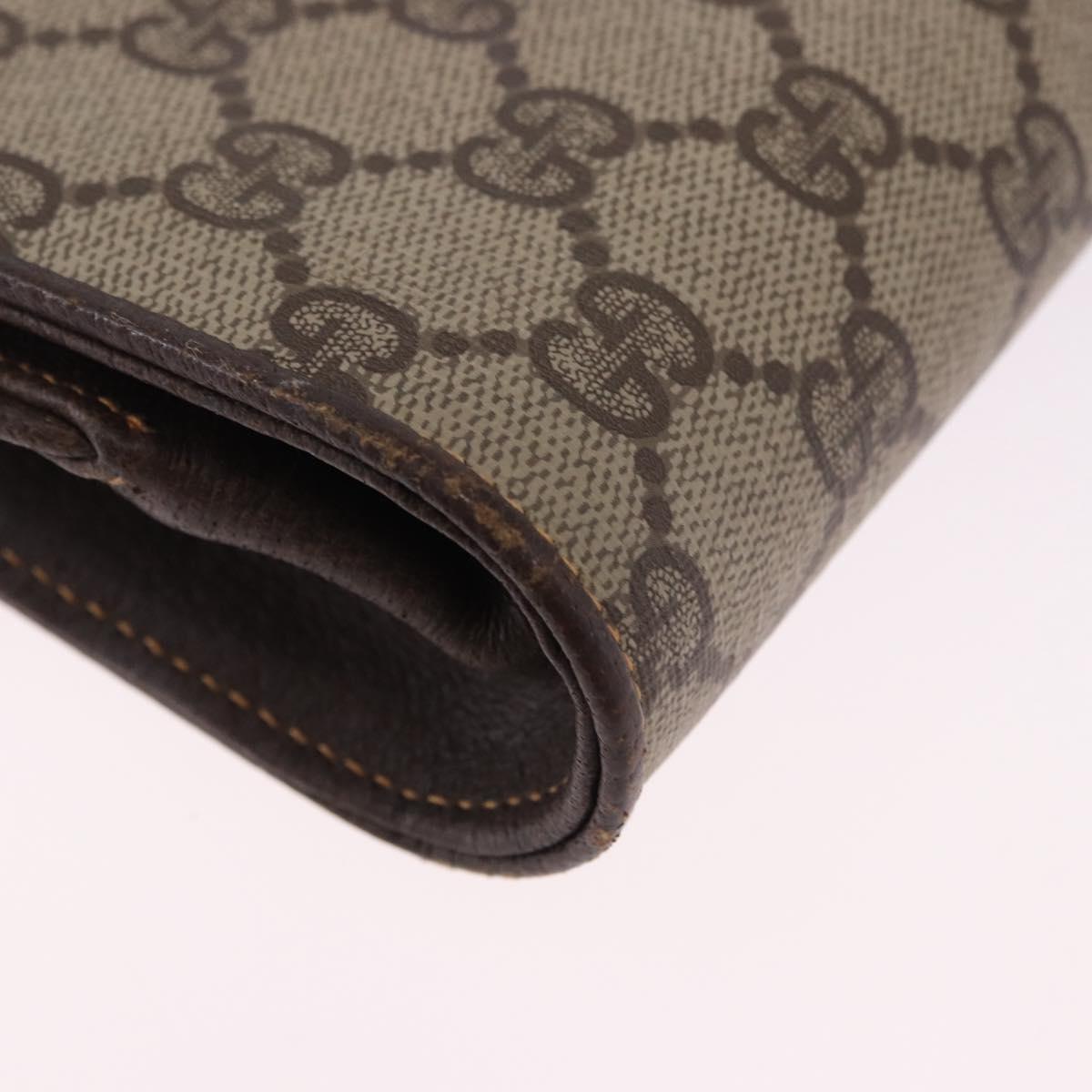 GUCCI GG Supreme Shoulder Bag PVC Beige Gold 904 02 050 Auth 193524