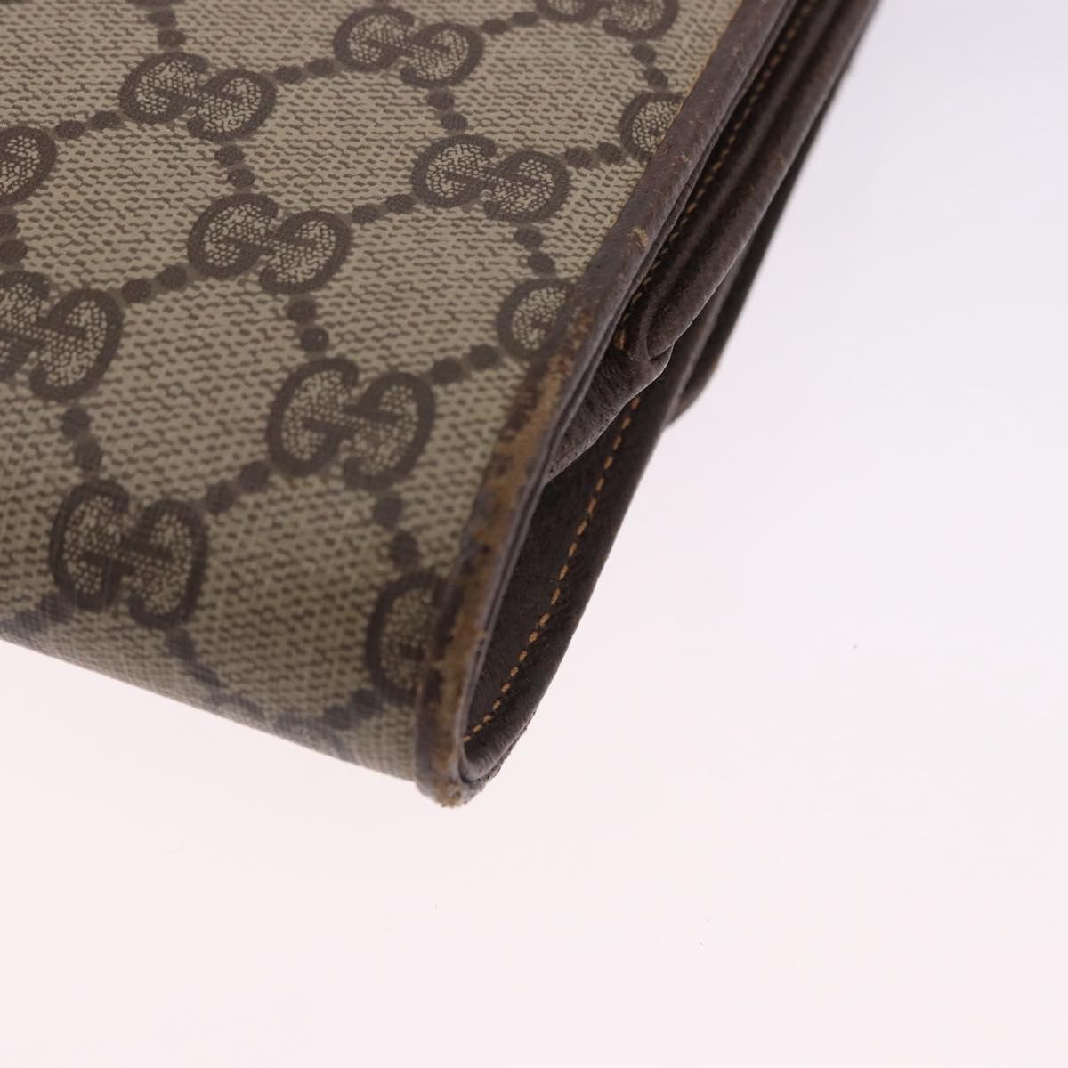 GUCCI GG Supreme Shoulder Bag PVC Beige Gold 904 02 050 Auth 193524
