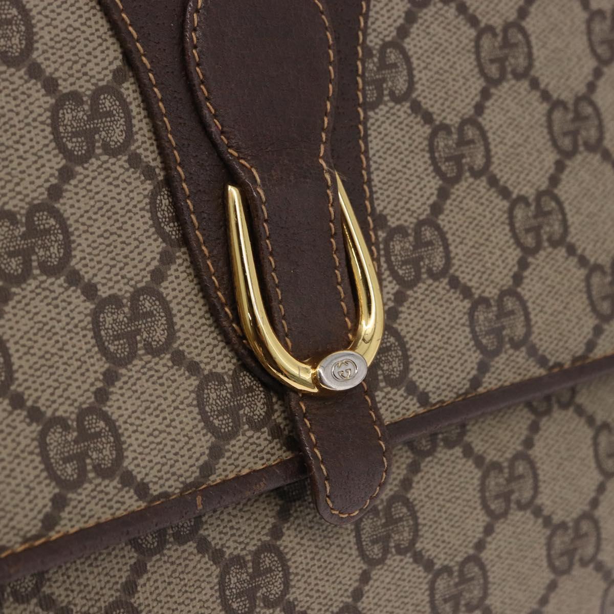GUCCI GG Supreme Shoulder Bag PVC Beige Gold 904 02 050 Auth 193524