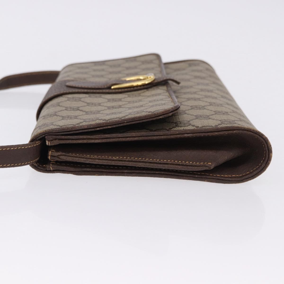 GUCCI GG Supreme Shoulder Bag PVC Beige Gold 904 02 050 Auth 193524
