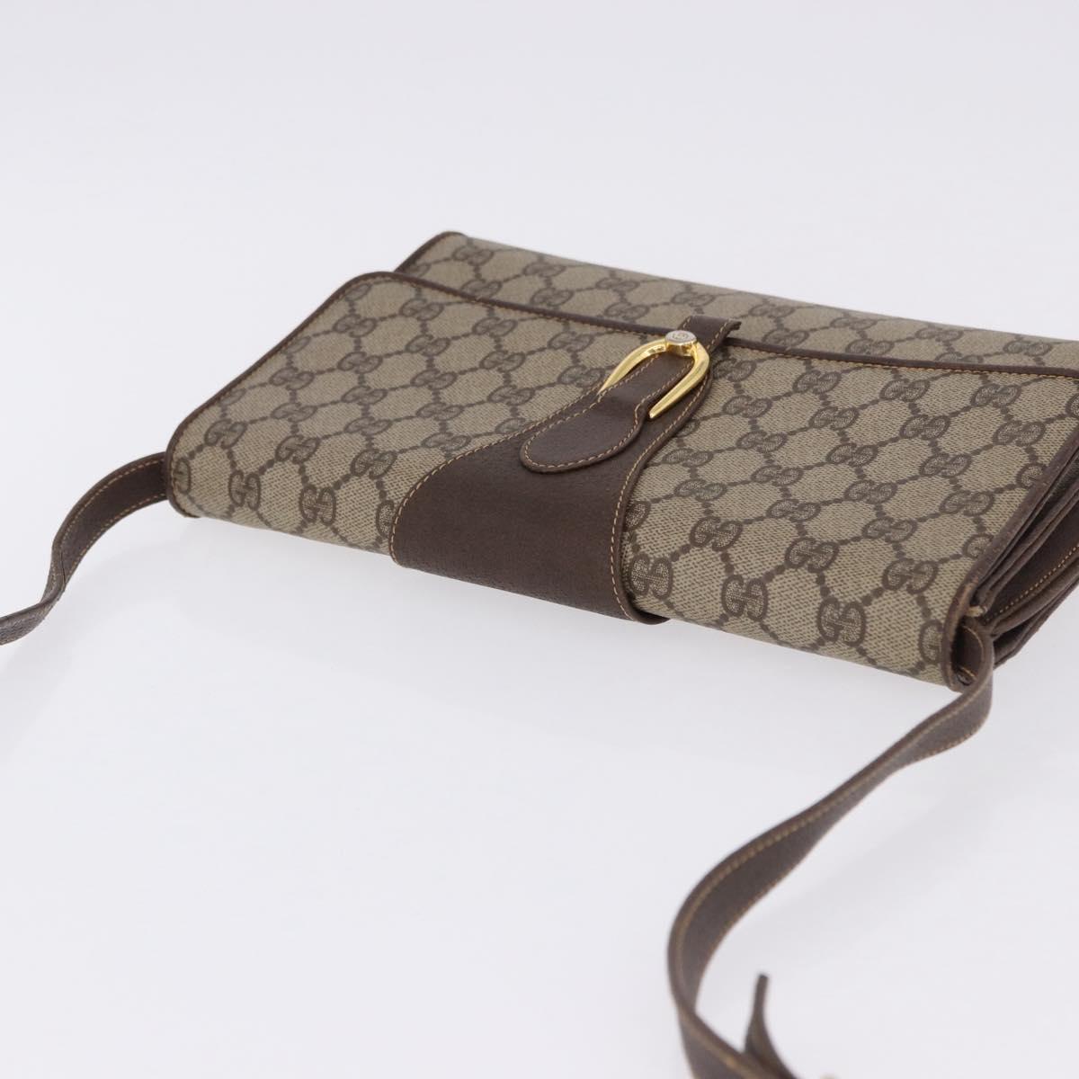 GUCCI GG Supreme Shoulder Bag PVC Beige Gold 904 02 050 Auth 193524