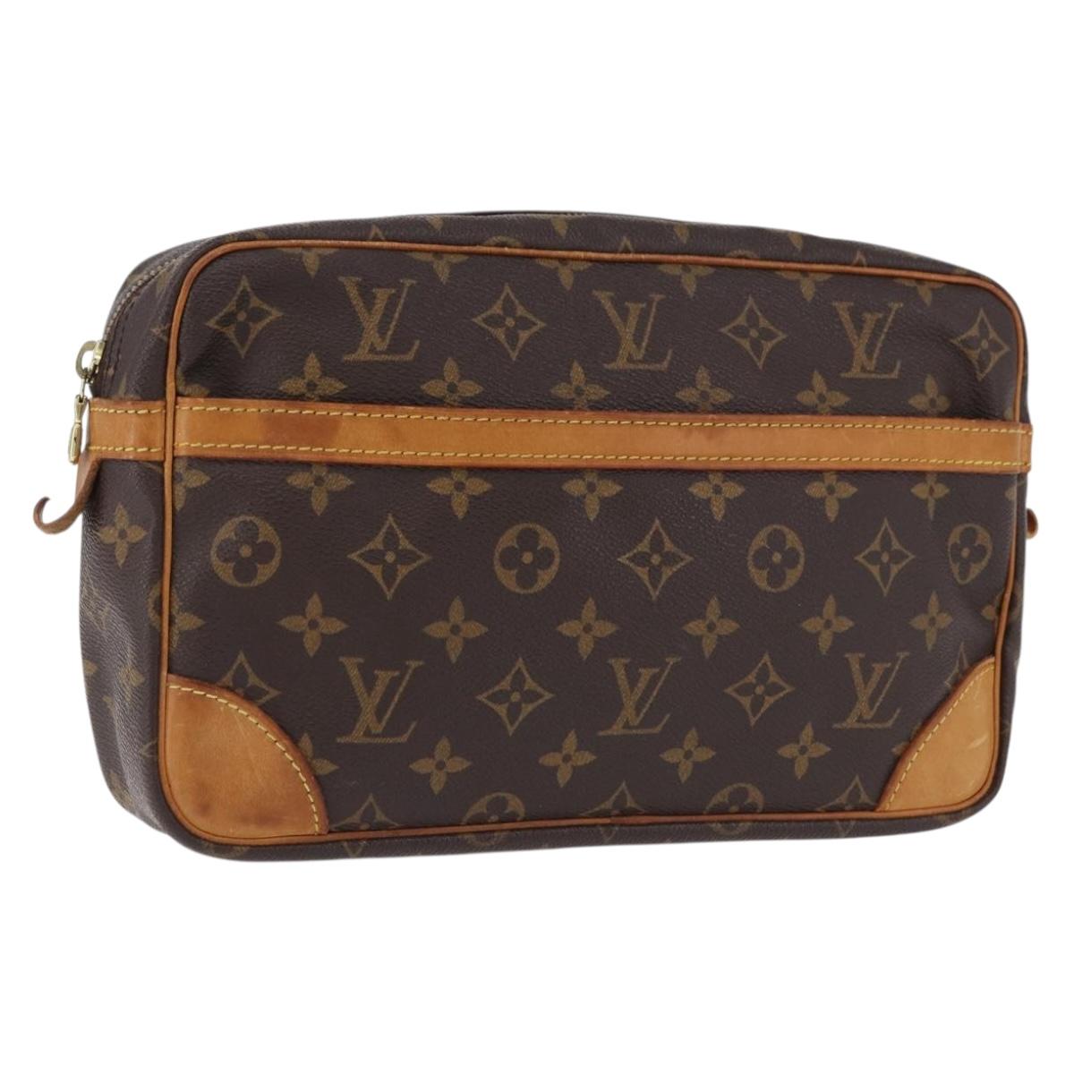 LOUIS VUITTON Monogram Compiegne 28 Clutch Bag M51845 LV Auth 193526