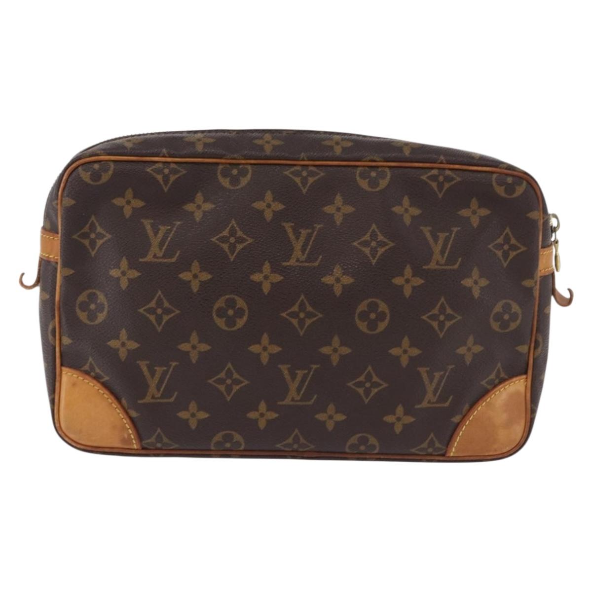 LOUIS VUITTON Monogram Compiegne 28 Clutch Bag M51845 LV Auth 193526