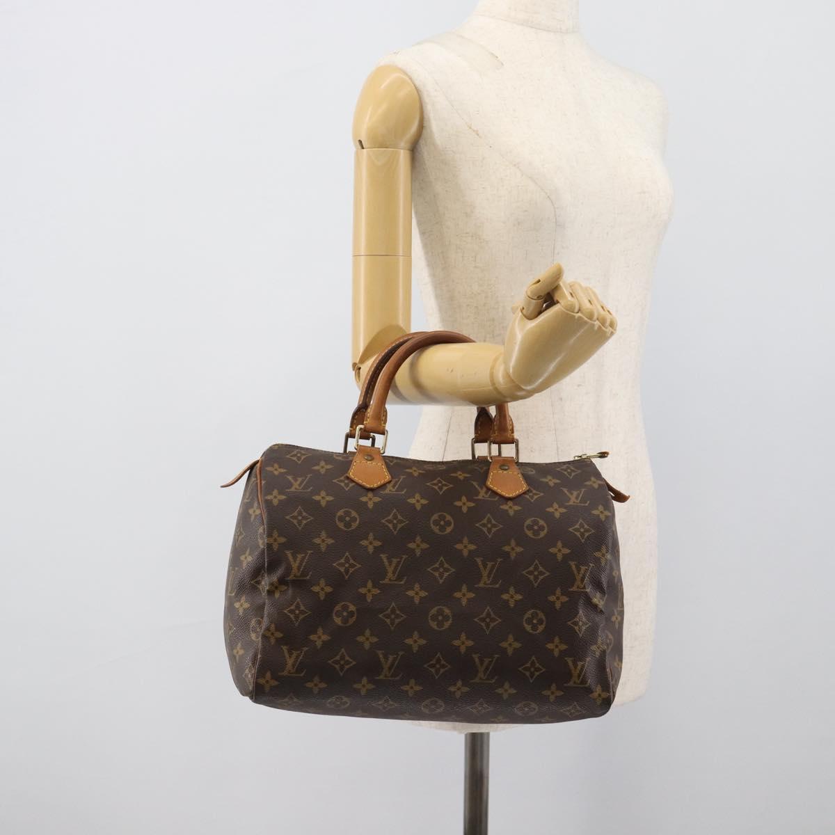 LOUIS VUITTON Monogram Speedy 30 Hand Bag M41526 LV Auth 193529