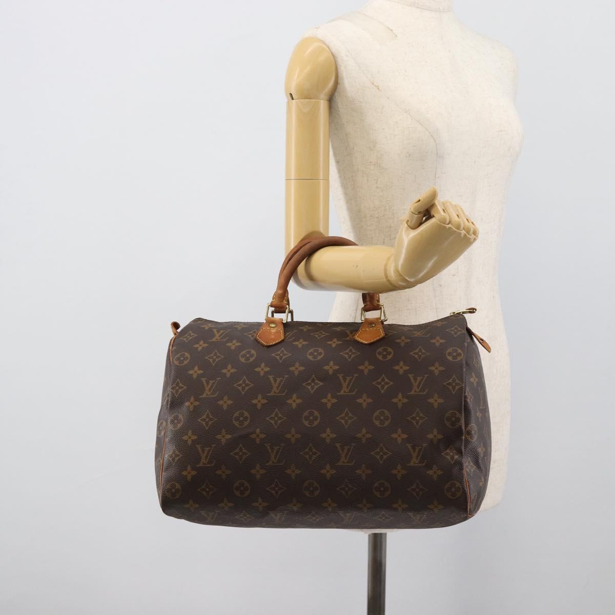 LOUIS VUITTON Monogram Speedy 35 Hand Bag M41524 LV Auth 193533