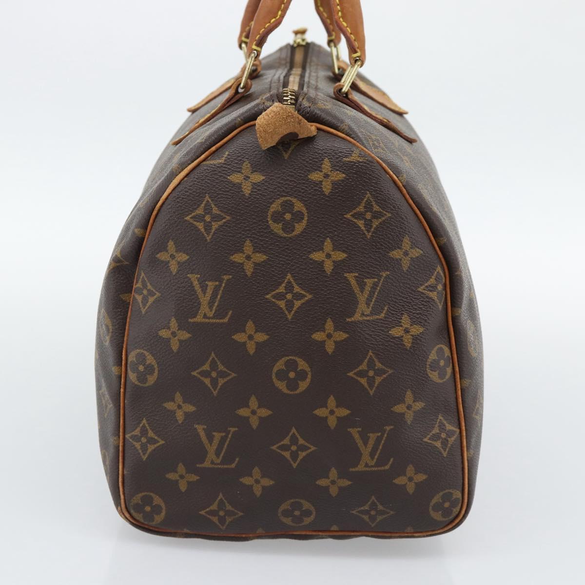 LOUIS VUITTON Monogram Speedy 35 Hand Bag M41524 LV Auth 193533