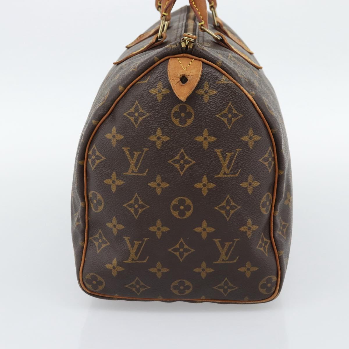 LOUIS VUITTON Monogram Speedy 35 Hand Bag M41524 LV Auth 193533