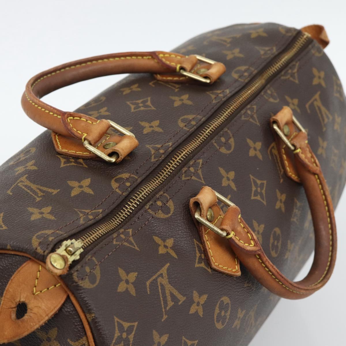 LOUIS VUITTON Monogram Speedy 35 Hand Bag M41524 LV Auth 193533
