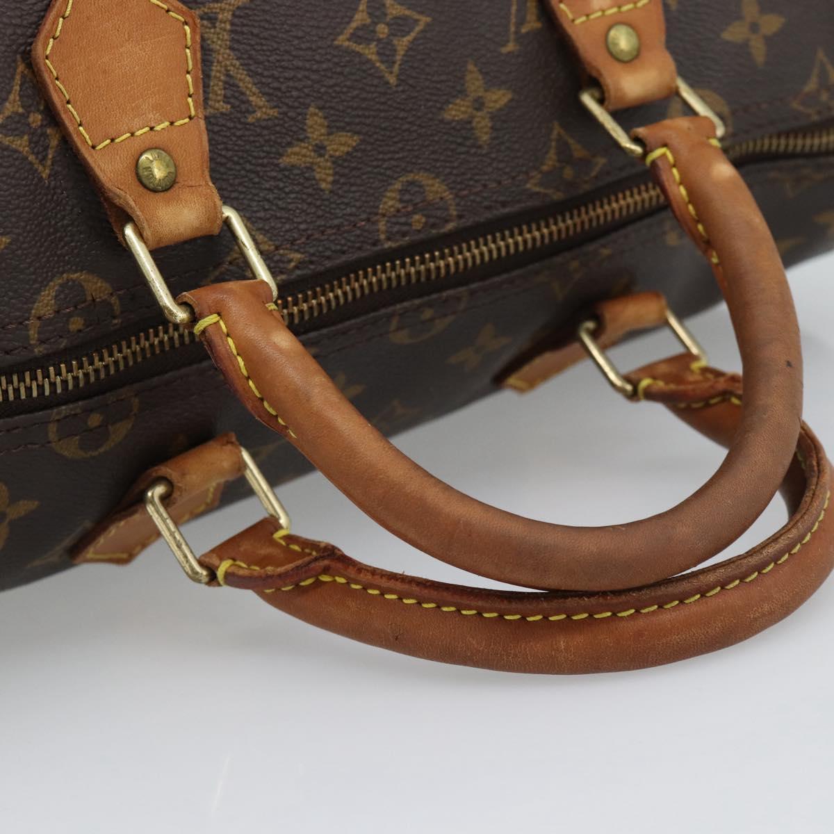 LOUIS VUITTON Monogram Speedy 35 Hand Bag M41524 LV Auth 193533