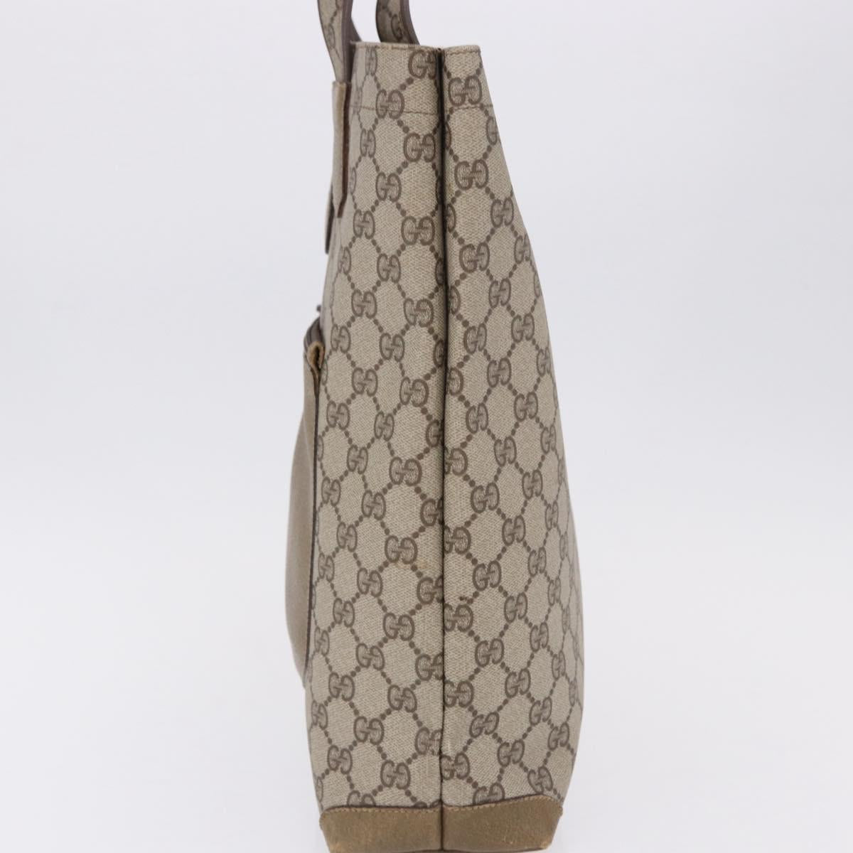 GUCCI GG Supreme Tote Bag PVC Beige Gold 002 103 1301 Auth 193534